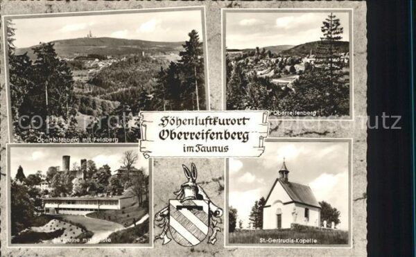 Oberreifenberg mit Feldberg Ortsansicht Burgruine mit