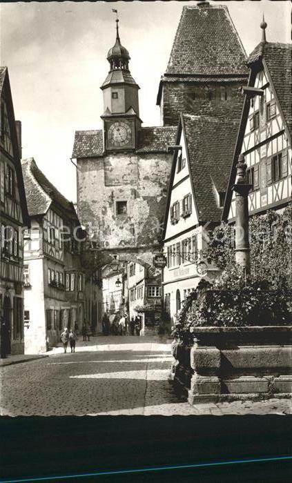 Rothenburg Tauber Rödergasse mit Markusturm