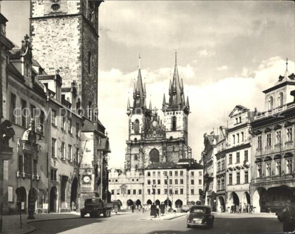 Praha Prahy Prague Strassenpartie Kirche