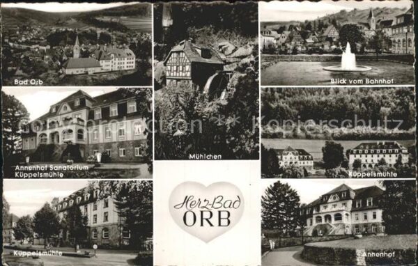 Bad Orb Mühlchen Bahnhof Fontäne Annenhof Sanat