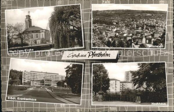 Pforzheim Herz Jesu Kirche Teilansicht Städt Kran