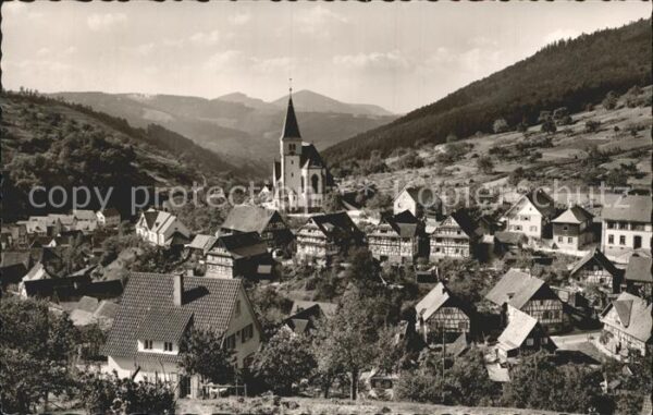 Reichental Ortsansicht Kirche Gasthof Grüner Baum