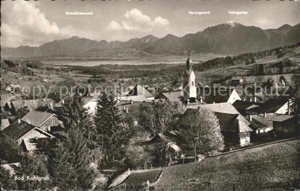 Bad Kohlgrub Panorama mit Benediktenwand Hrzogstand