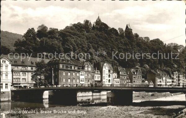 Altena Lenne Breite Brücke und Burg
