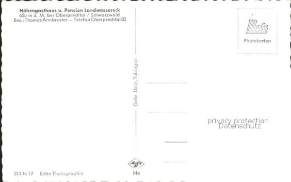 Oberprechtal Höhengasthaus Landwassereck – Bild 2
