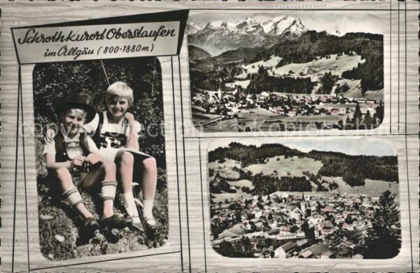 Oberstaufen Totalansichten Trachtenkinder