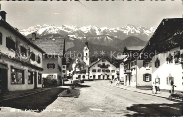 Bad Kohlgrub Hauptstrasse mit Kirche