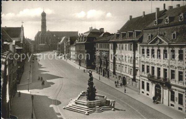 Augsburg Maximilianstr mit Herkulesbrunnen und S