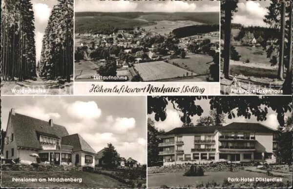 Neuhaus Solling Waldschneise Fliegeraufnahme Forsthaus