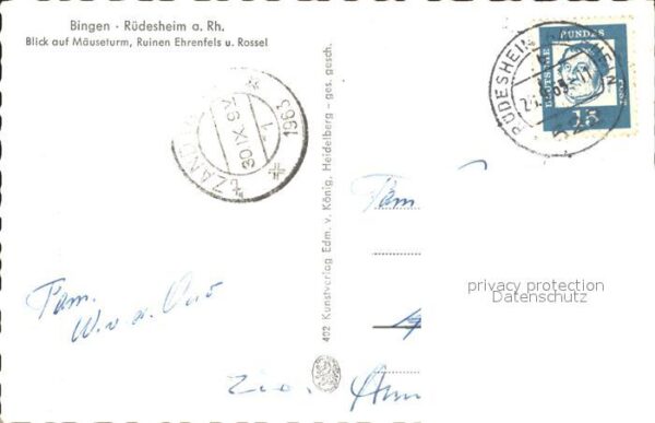 Bingen Rhein Mäuseturm Ruinen Ehrenfels und Rossel – Bild 2