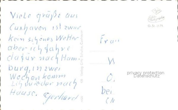 Cuxhaven Nordseebad Hafenpartie Ozeandampfer Leuchtturm Flu – Bild 2
