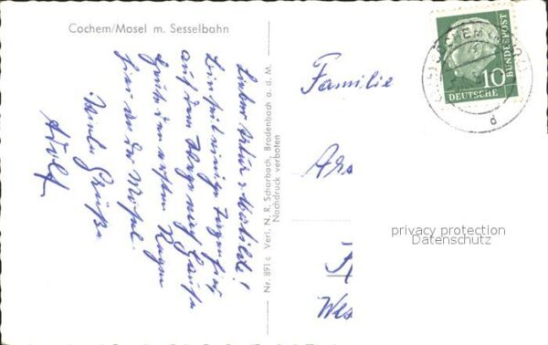Cochem Mosel Panorama mit Sesselbahn – Bild 2