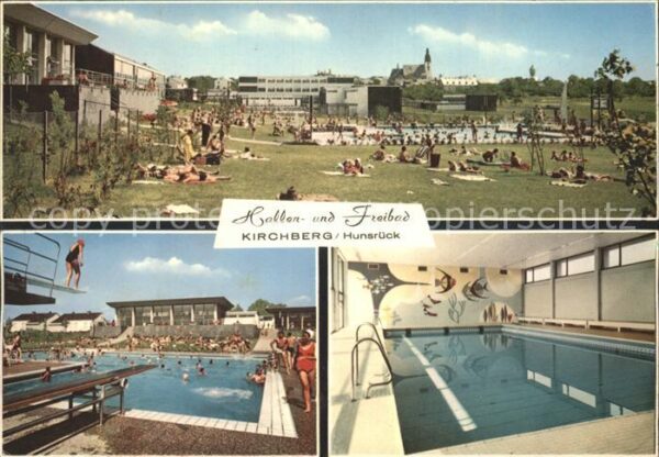 Kirchberg Hunsrueck Hallen und Freibad Liegewiese