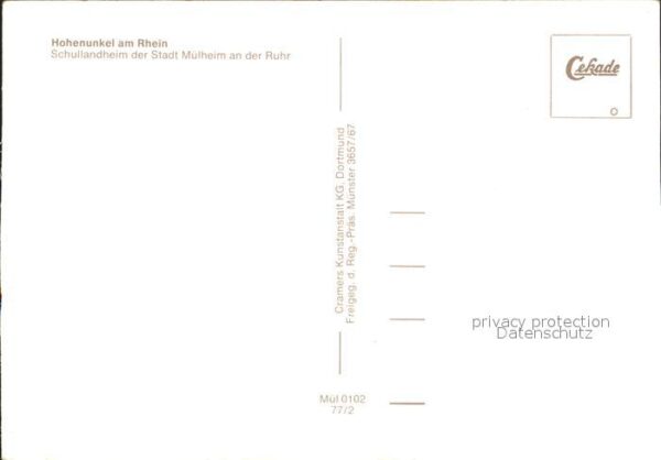 Unkel Rhein Schullandheim der Stadt Mülheim Rur Fli – Bild 2