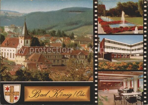 Bad Koenig Odenwald Teilansicht Kuranlagen Fontäne Kurhaus