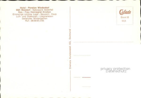 Baustert Hotel Pension Wiedenhof Gastraum – Bild 2