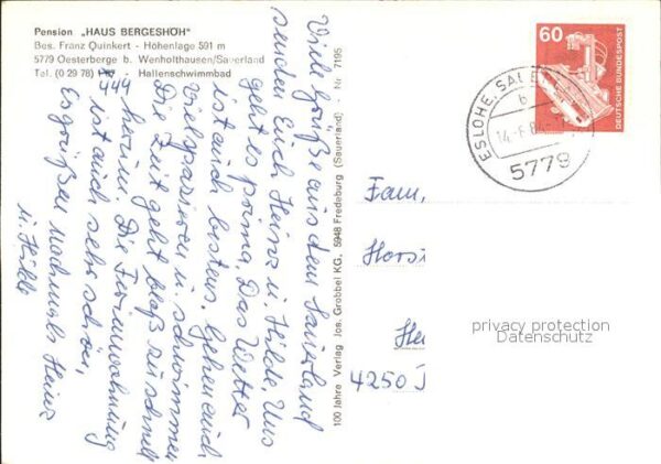 Oesterberge Pension Haus Bergeshöh Gastraum Hallenb – Bild 2