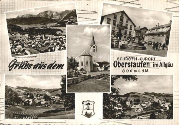 Oberstaufen Total und Ortsansichten Kirche