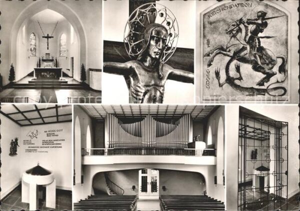 Poppenhausen Wasserkuppe Pfarrkirche St Georg Inneres Kupfergetr