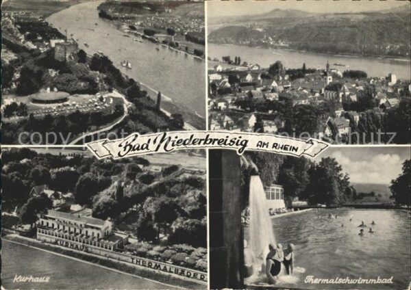Bad Niederbreisig Fliegeraufnahme Rheinpartie Kurhaus The