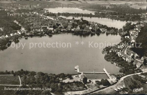 Moelln Lauenburg Eulenspiegelstadt Fliegeraufnahme