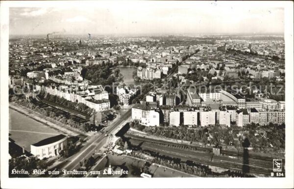 Berlin Blick vom Funkturm zum Lietzensee