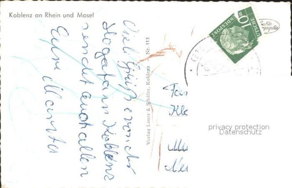 Koblenz Rhein Deutsches Eck Kaiser Wilhelm Denkmal Mo – Bild 2