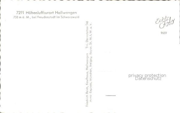 Hallwangen Höhenluftkurort Fliegeraufnahme – Bild 2