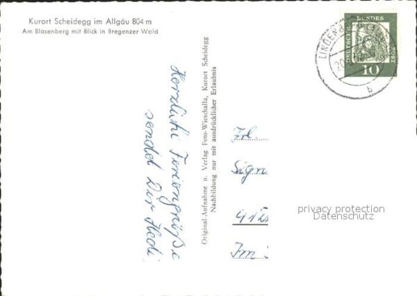 Scheidegg Allgaeu Am Blasenberg mit Blick in Bregenzer Wa – Bild 2