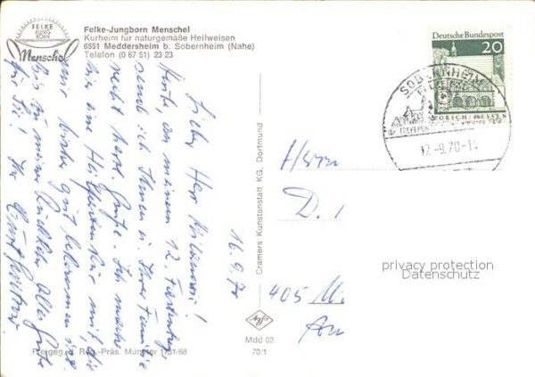 Meddersheim Felke Jungborn Menschel Kurheim Flieger – Bild 2