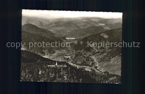 Todtmoos Blick über den Hochkopf auf Präg ins Wi