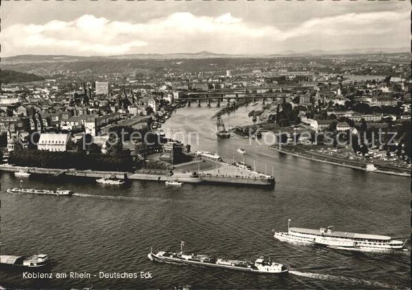 Koblenz Rhein Deutsches Eck Fliegeraufnahme