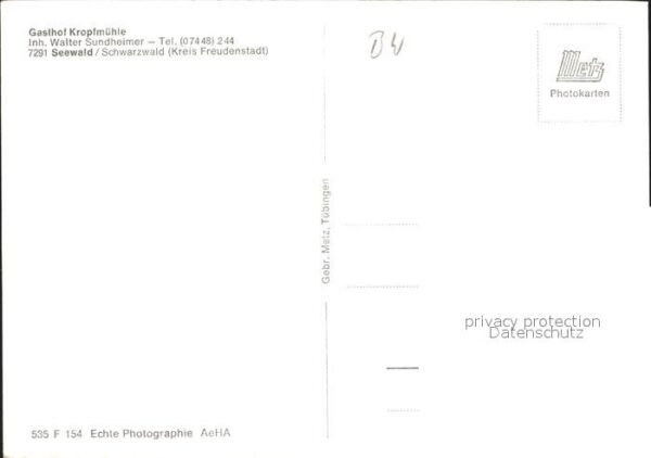 Seewald Gasthof Kropfmühle – Bild 2