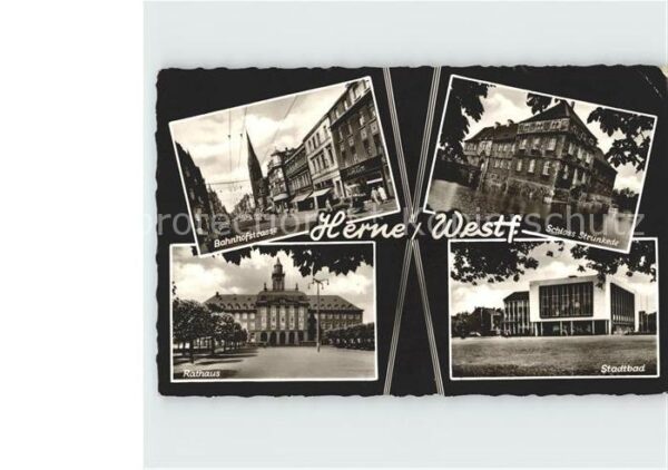Herne Westfalen Bahnhofstrasse Schloss Strünkede Rathau