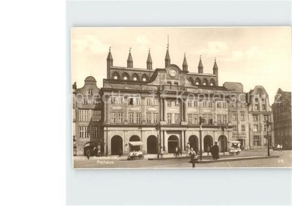 Rostock Rathaus Trinks Postkarte
