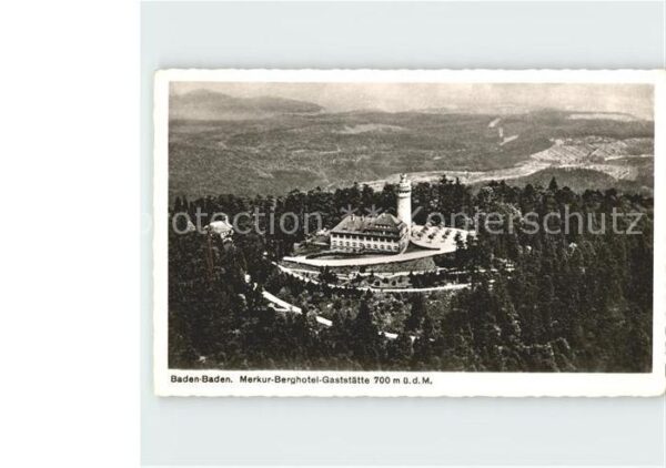 Baden-Baden Merkur Berghotel Gaststätte Fliegeraufn
