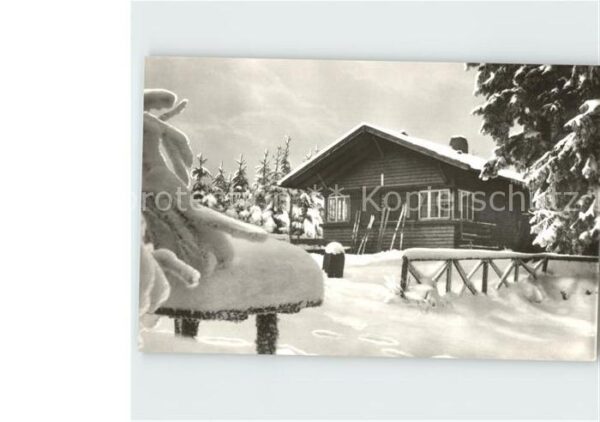 Ilmenau Thueringen Waldgasthaus Bobhütte Wintersportplatz