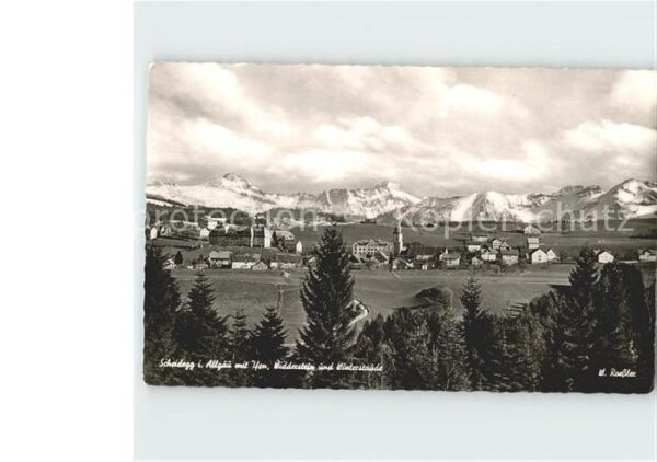 Scheidegg Allgaeu mit Ifen Widderstein und Winterstaude A