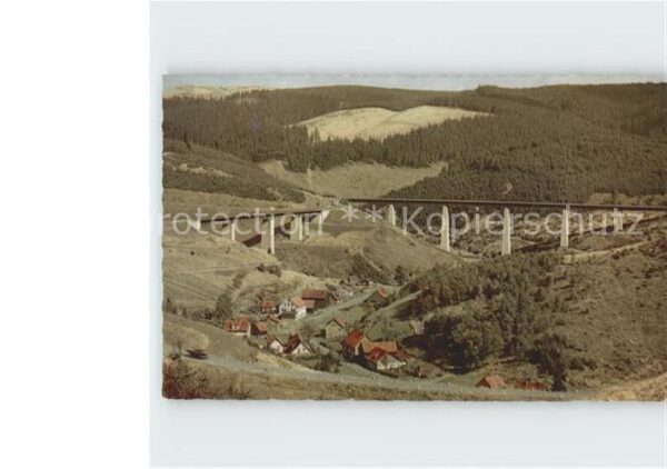 Okertal Neue Brücke der Talsperre mit Unterschu