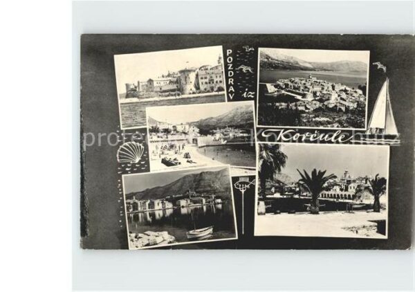 Korcula Teilansichten Küstenstadt Segeln