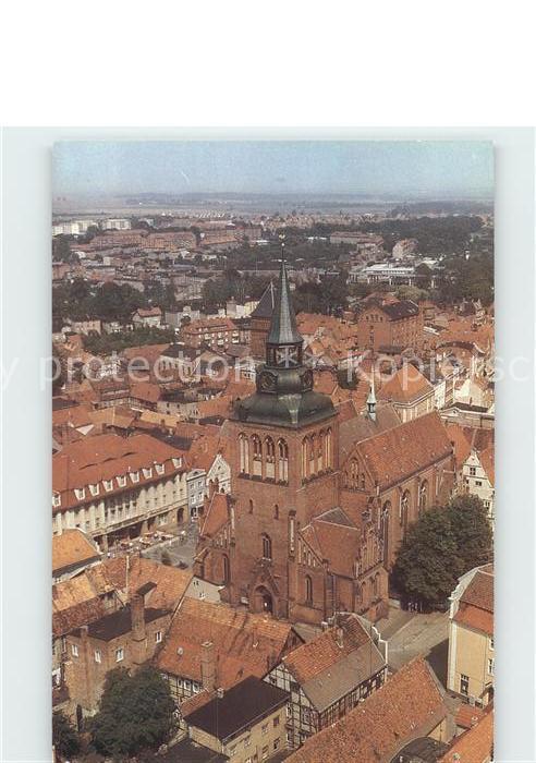 Guestrow Mecklenburg Vorpommern Stadt und Pfarrkiche St Marien Fliegera