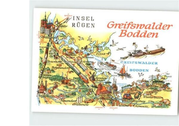 Greifswald Mecklenburg Vorpommern Gebietskarte Greifswalder Bodden Insel