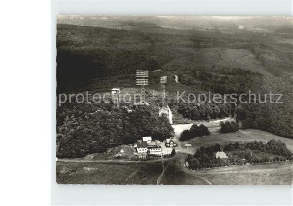Vogelsberg Hessen Berggasthof Hoherodskopf Fliegeraufnahm