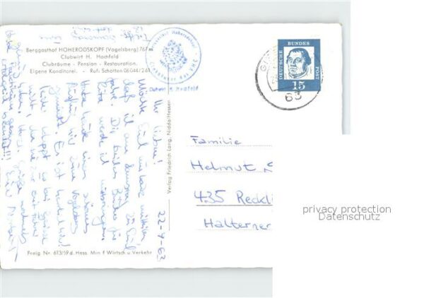 Vogelsberg Hessen Berggasthof Hoherodskopf Fliegeraufnahm – Bild 2