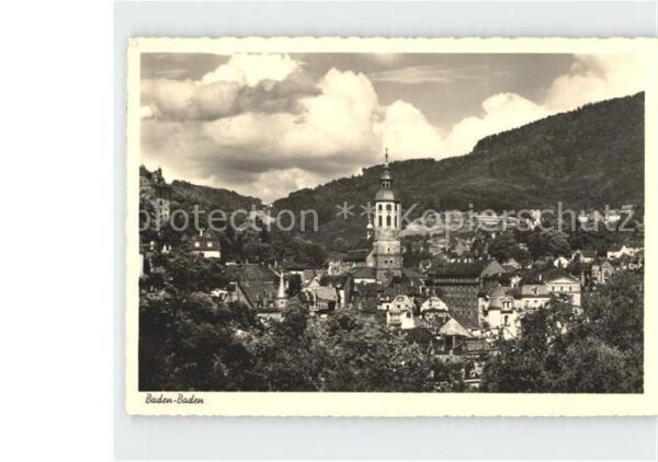Baden-Baden Stadtbild mit Kirche