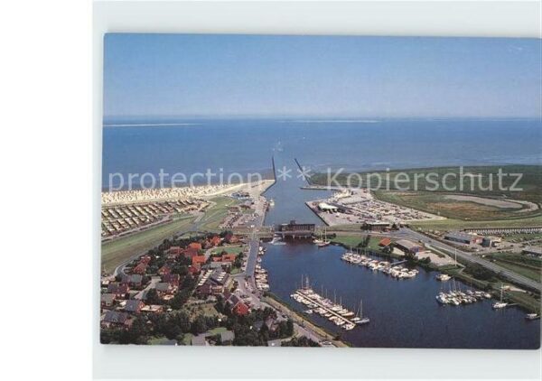 Harlesiel Hafen Nordseebad Fliegeraufnahme