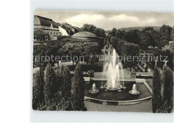 Bad Salzuflen Kurhaus mit Promenade Springbrunnen