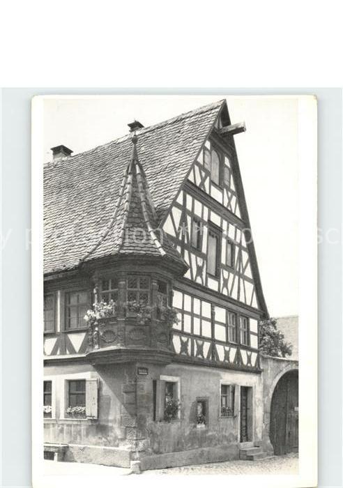 Rothenburg Tauber Fachwerkhaus Feuerleinserker Bildkalend