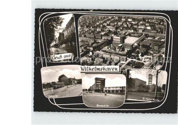 Wilhelmshaven Strassenpartien St Marien Kirche Rathau