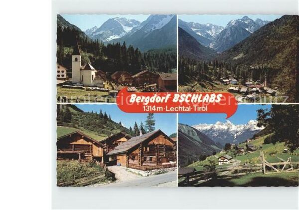 Bschlabs Bergdorf im Lechtal Alpenpanorama